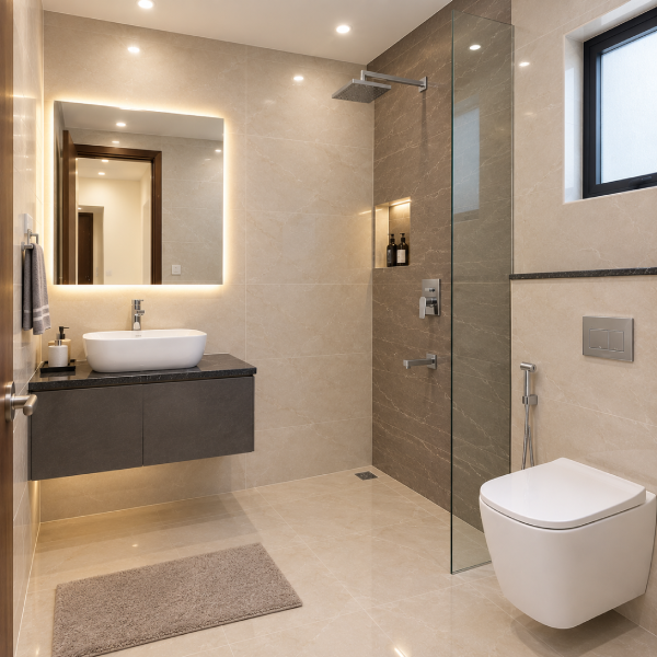 Modern balcony, spacious balcony, luxury apartment, apartment balcony, contemporary home, high rise apartment, city view, skyline view, urban landscape, panoramic view, balcony railing, black metal railing, glass windows, open balcony, covered balcony, large balcony, spacious terrace, residential apartment, premium property, luxury real estate, modern architecture, city buildings, skyscrapers, high rise buildings, urban skyline, modern cityscape, outdoor living space, balcony flooring, tiled floor, grey flooring, neutral interior, bright balcony, natural light, airy space, elegant apartment, contemporary design, minimalist balcony, clean space, residential property, apartment exterior, scenic view, elevated view, city residence, modern home, balcony enclosure, safety railing, spacious outdoor area, urban lifestyle, real estate photography, premium apartment, modern living.